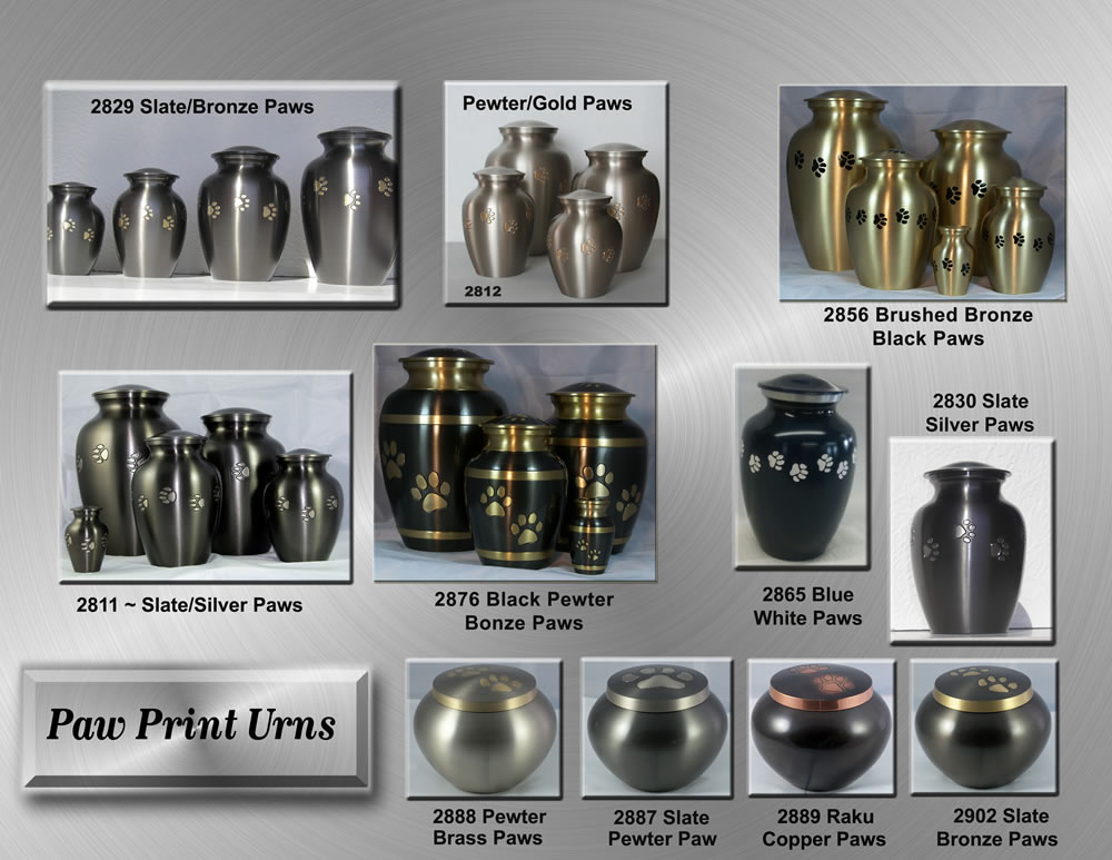 Paw Print Pet Urns