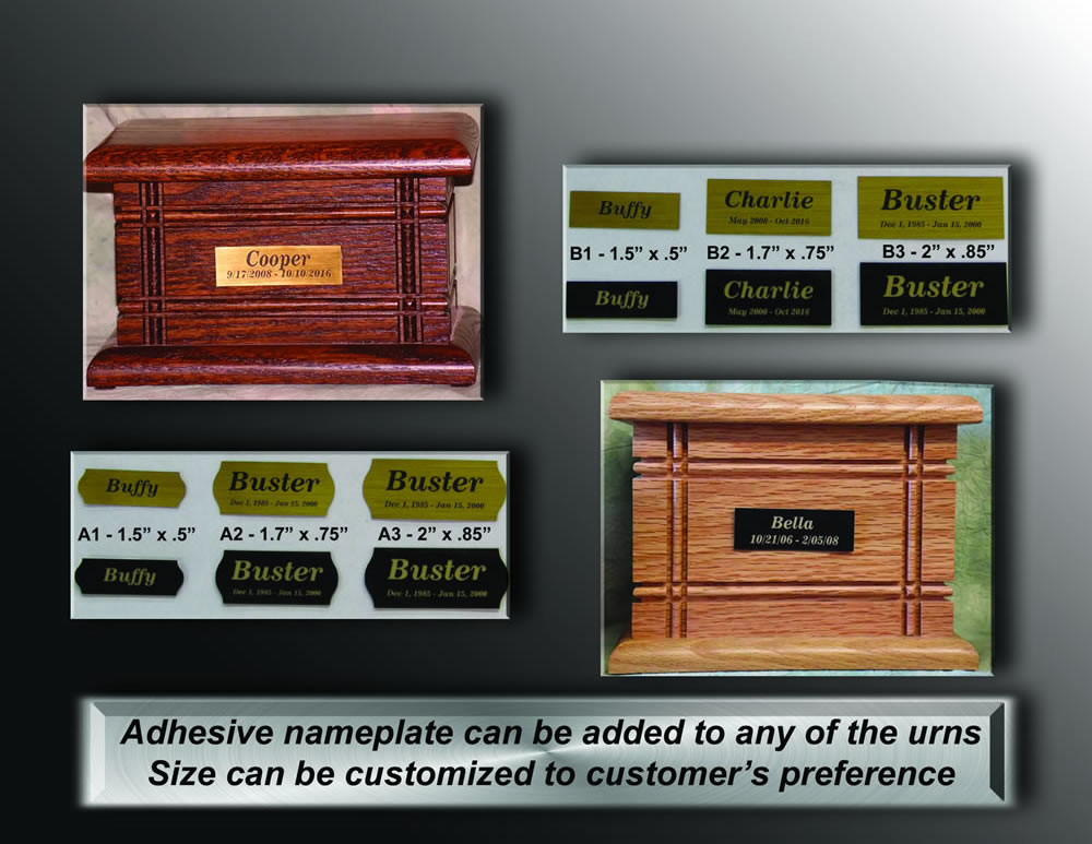 Pet Urn Nameplates