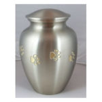 Pet Urns by HTW - Urns for pets, dogs, cats, loss, death, jewelry, ashes, retail, wholesale, minnesota, united states, vet clinic, veterinarian, family pets, Pewter, Slate, Horizontal Paw Print Pet Urn