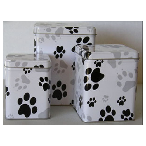 Pet Urns by HTW - Urns for pets, dogs, cats, loss, death, jewelry, ashes, retail, wholesale, minnesota, united states, vet clinic, veterinarian, family pets, Paw Print Tin Pet Urns