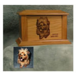 Pet Urns by HTW - Urns for pets, dogs, cats, loss, death, jewelry, ashes, retail, wholesale, minnesota, united states, vet clinic, veterinarian, family pets - SP Series Photo Engraved Image Wood Pet Urns