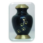 Pet Urns by HTW - Urns for pets, dogs, cats, loss, death, jewelry, ashes, retail, wholesale, minnesota, united states, vet clinic, veterinarian, family pets, Pewter, Slate, Vertical Paw Print Pet Urn